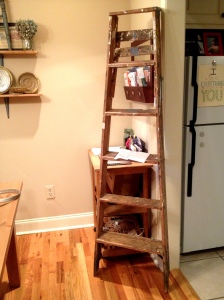 Old wooden ladder, $10